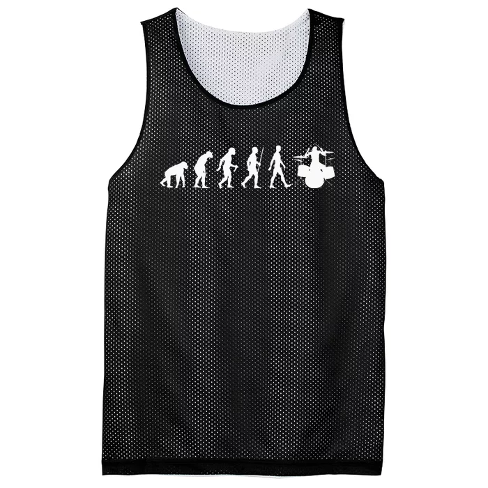 Funny Evolution Of Drummer Drumming Gifts For Drummers Mesh Reversible Basketball Jersey Tank