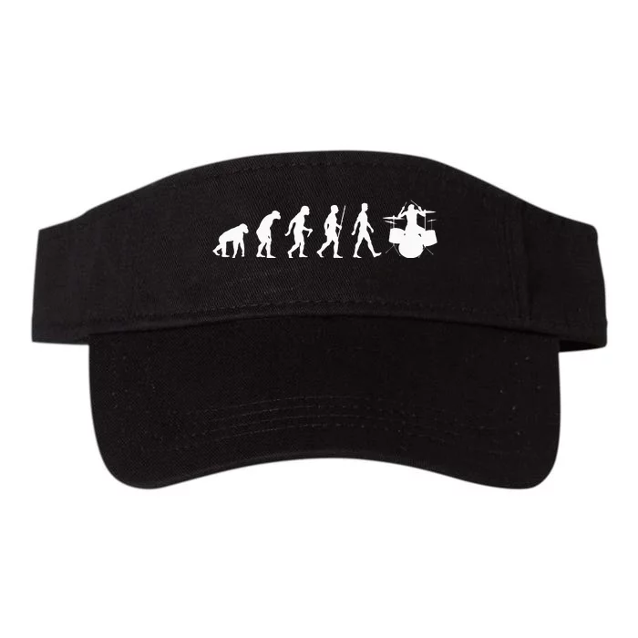 Funny Evolution Of Drummer Drumming Gifts For Drummers Valucap Bio-Washed Visor