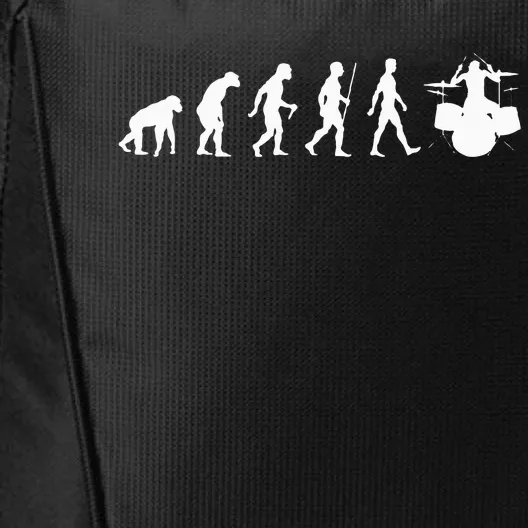 Funny Evolution Of Drummer Drumming Gifts For Drummers City Backpack