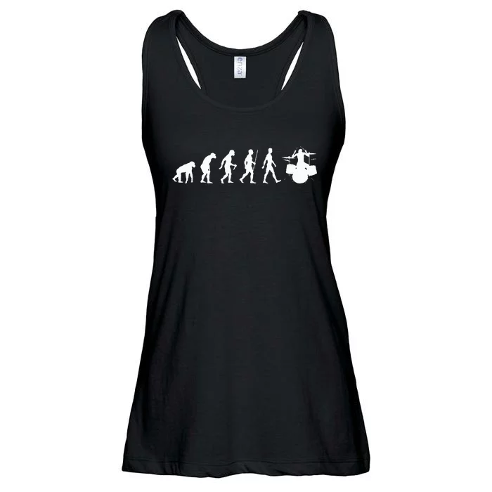 Funny Evolution Of Drummer Drumming Gifts For Drummers Ladies Essential Flowy Tank