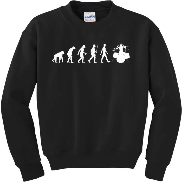 Funny Evolution Of Drummer Drumming Gifts For Drummers Kids Sweatshirt