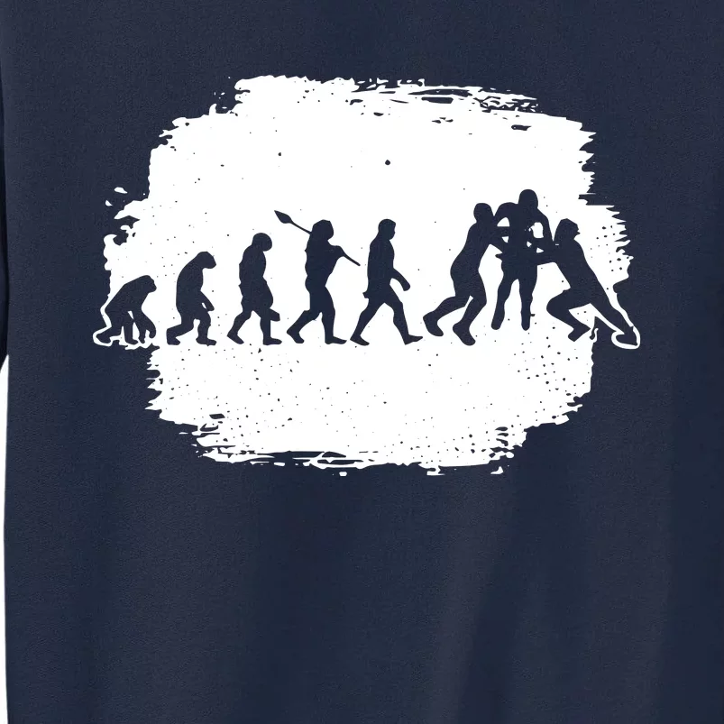 Funny Evolution Of Rugby Tall Sweatshirt