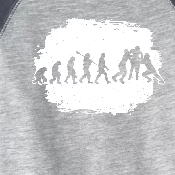 Funny Evolution Of Rugby Toddler Fine Jersey T-Shirt