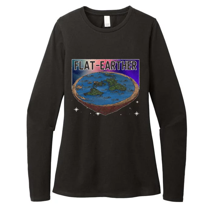 FlatEarther Earth Planet Space Lover Womens CVC Long Sleeve Shirt