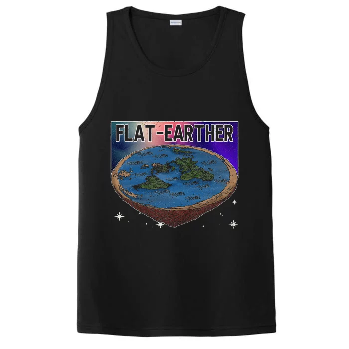 FlatEarther Earth Planet Space Lover Performance Tank