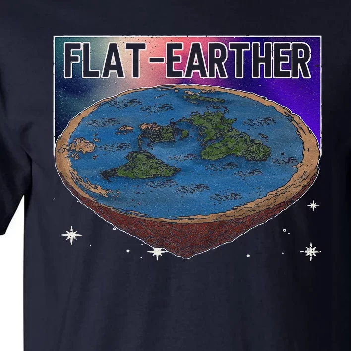 FlatEarther Earth Planet Space Lover Tall T-Shirt