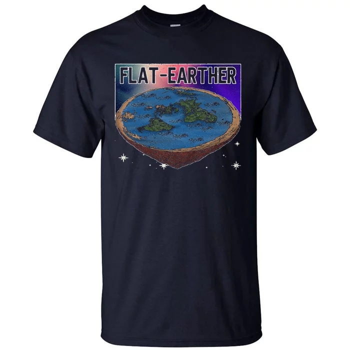 FlatEarther Earth Planet Space Lover Tall T-Shirt