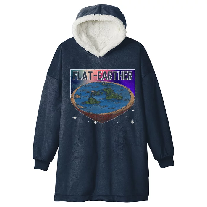 FlatEarther Earth Planet Space Lover Hooded Wearable Blanket