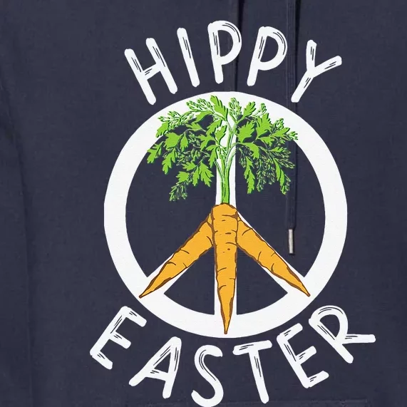 Funny Easter Peace Sign Hippy Easter Carrots Premium Hoodie