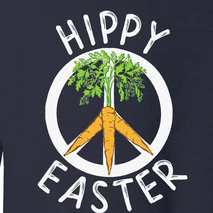 Funny Easter Peace Sign Hippy Easter Carrots Toddler Sweatshirt