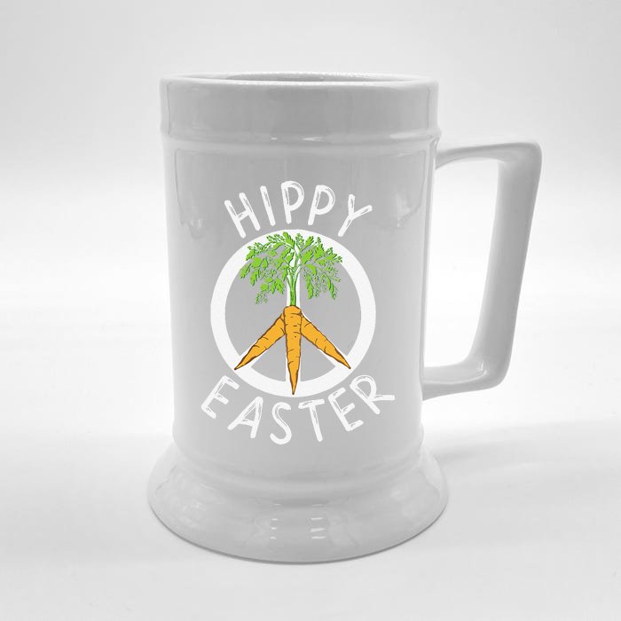 Funny Easter Peace Sign Hippy Easter Carrots Front & Back Beer Stein