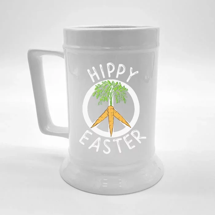 Funny Easter Peace Sign Hippy Easter Carrots Front & Back Beer Stein