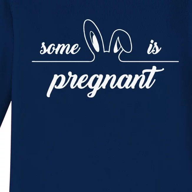 Funny Easter Pregnancy Announcement Reveal SomeBunny Funny Baby Long Sleeve Bodysuit