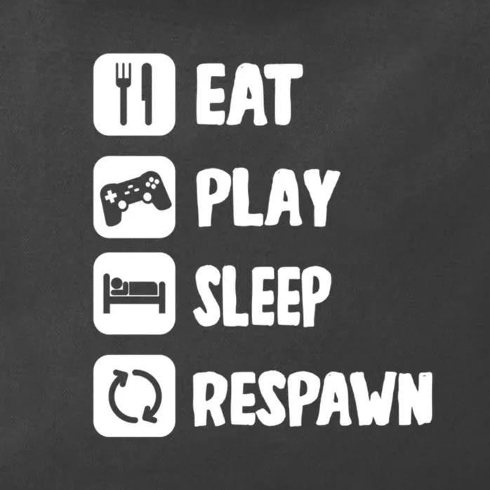 Funny Eat Play Sleep Respawn For Video Games Lovers Zip Tote Bag