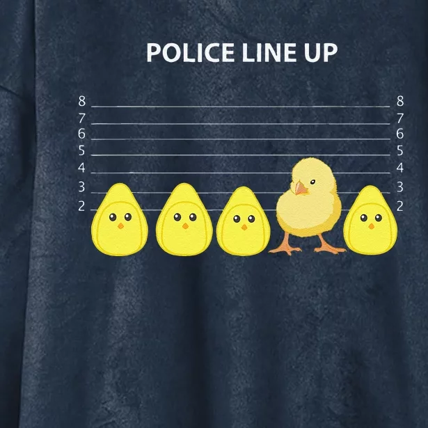 Funny Easter Police Line Up Chicks S Hooded Wearable Blanket