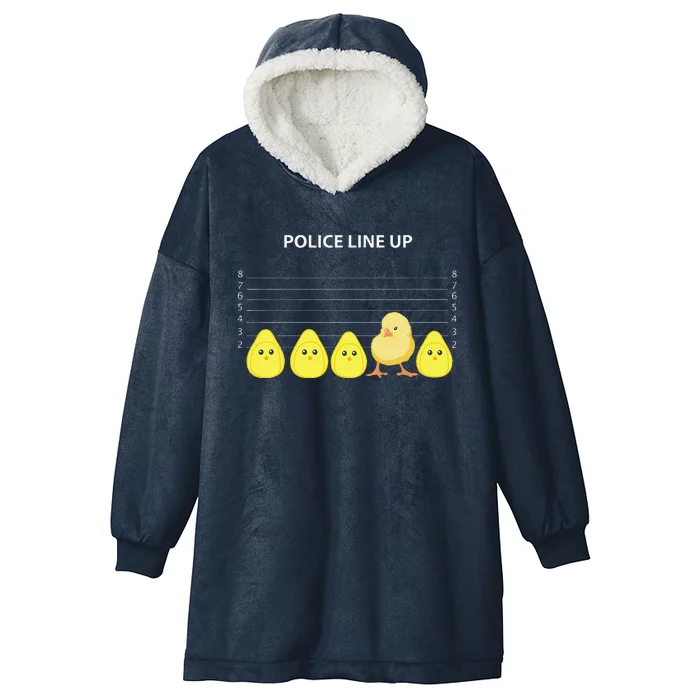 Funny Easter Police Line Up Chicks S Hooded Wearable Blanket