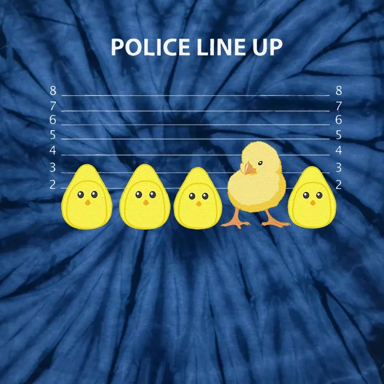 Funny Easter Police Line Up Chicks S Tie-Dye T-Shirt