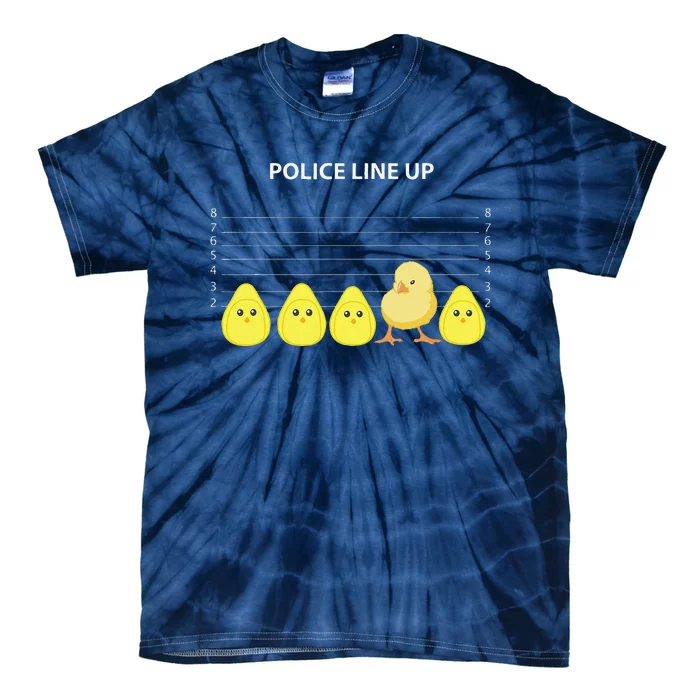 Funny Easter Police Line Up Chicks S Tie-Dye T-Shirt