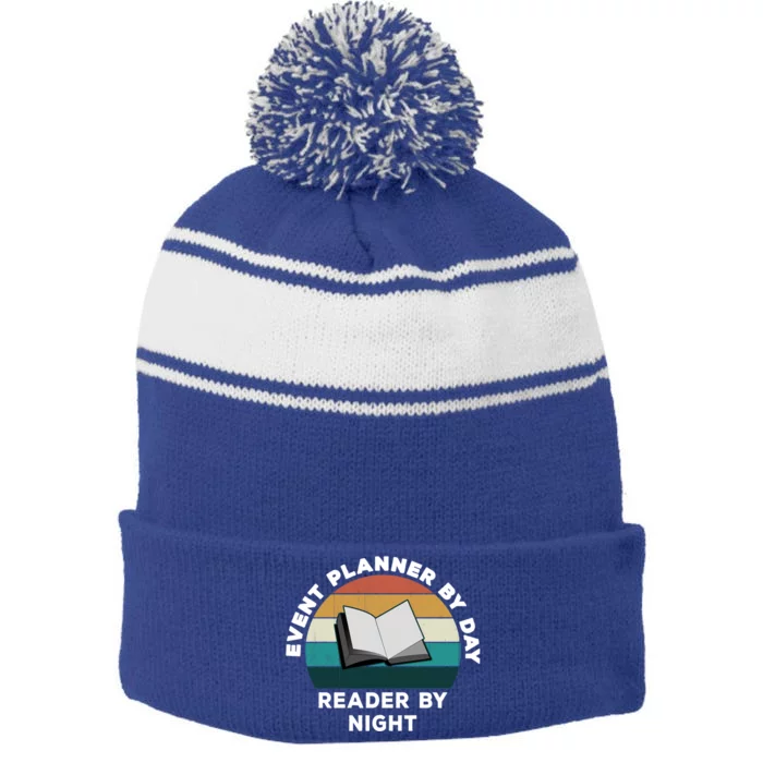 Funny Event Planner By Day Reader By Night: Cool Book Lover Meaningful Gift Stripe Pom Pom Beanie