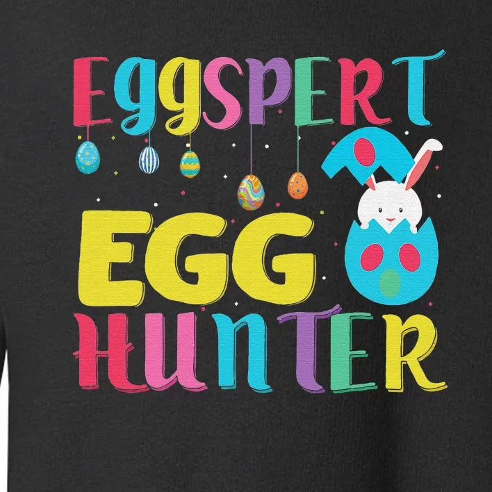 Funny Easter Pug Bunny Ear Eggs Basket Toddler Sweatshirt