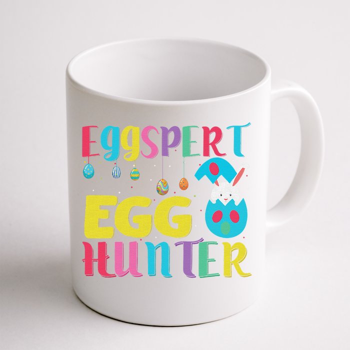 Funny Easter Pug Bunny Ear Eggs Basket Front & Back Coffee Mug