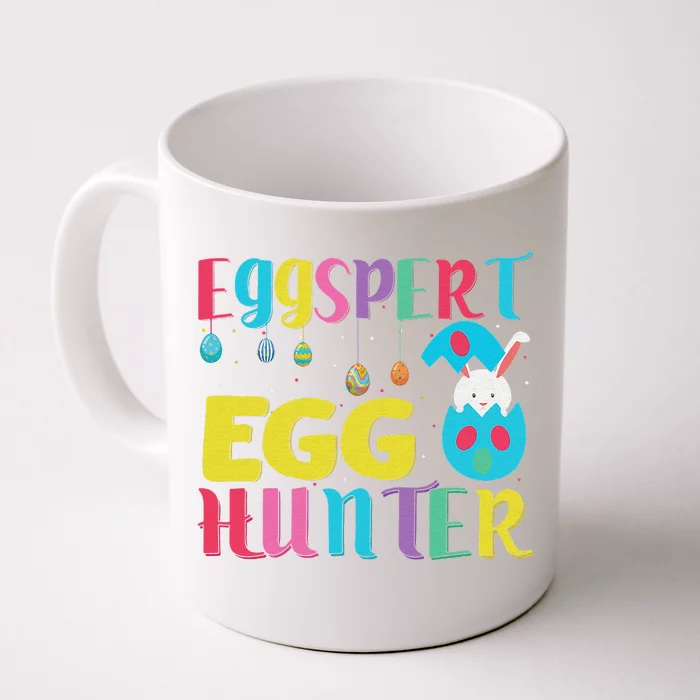 Funny Easter Pug Bunny Ear Eggs Basket Front & Back Coffee Mug