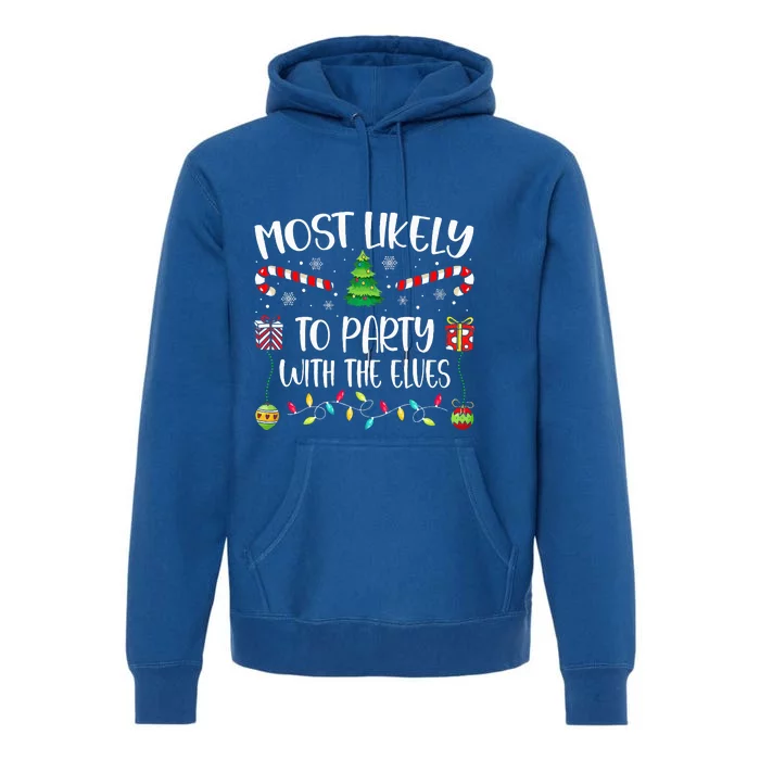 Festive Elf Party Christmas Tree Decoration Premium Hoodie