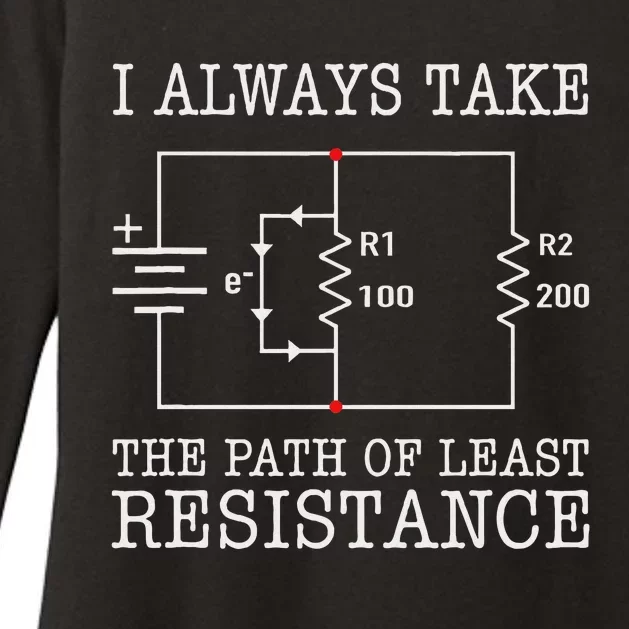 Funny Engineer Path Of Least Resistance Womens CVC Long Sleeve Shirt