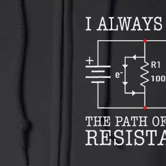 Funny Engineer Path Of Least Resistance Full Zip Hoodie