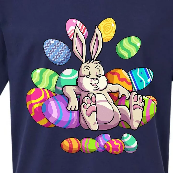 Funny Easter rabbit Easter Bunny Sueded Cloud Jersey T-Shirt