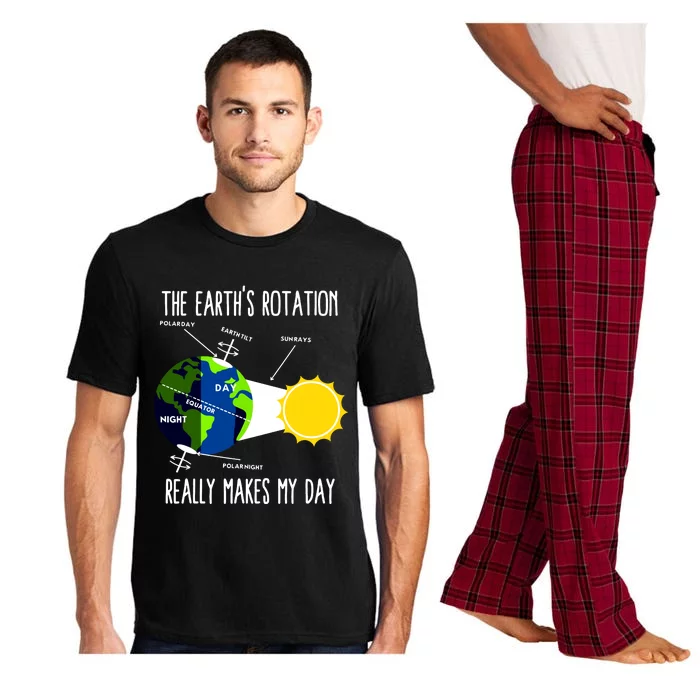 Funny Earth Rotation Earth Day Science Teacher Women Pajama Set