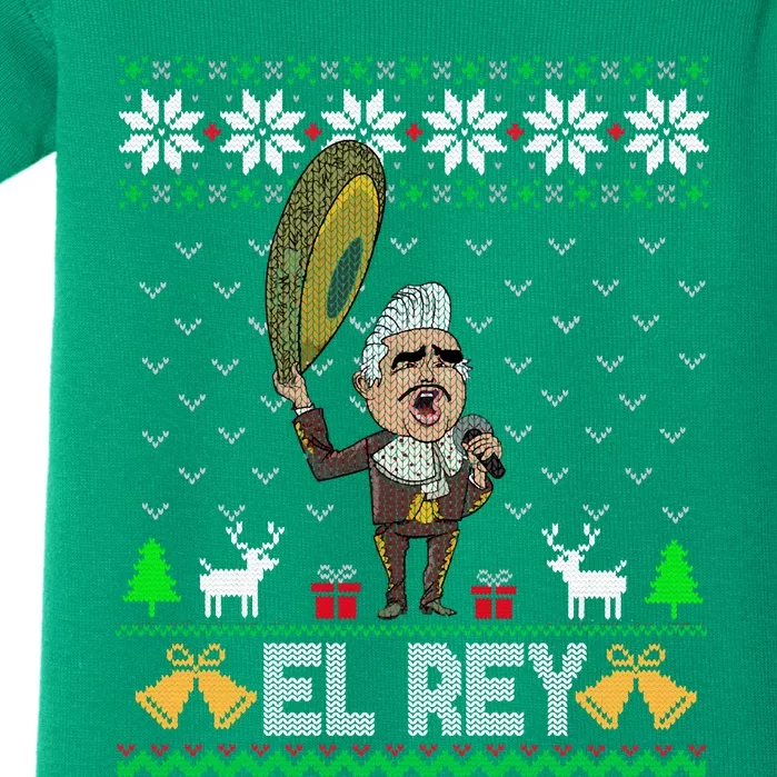 Funny El Rey De Mexico Vicente Fernandez Mexican Legend Ugly Christmas Tee Gift Baby Bodysuit