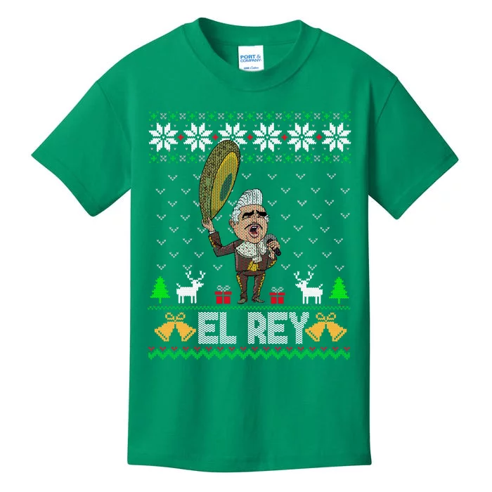 Funny El Rey De Mexico Vicente Fernandez Mexican Legend Ugly Christmas Tee Gift Kids T-Shirt