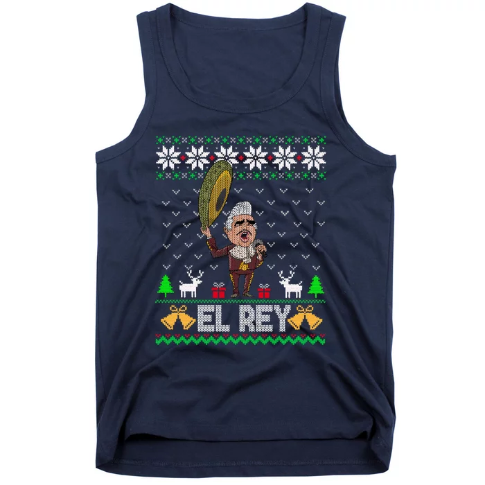 Funny El Rey De Mexico Vicente Fernandez Mexican Legend Ugly Christmas Tee Gift Tank Top