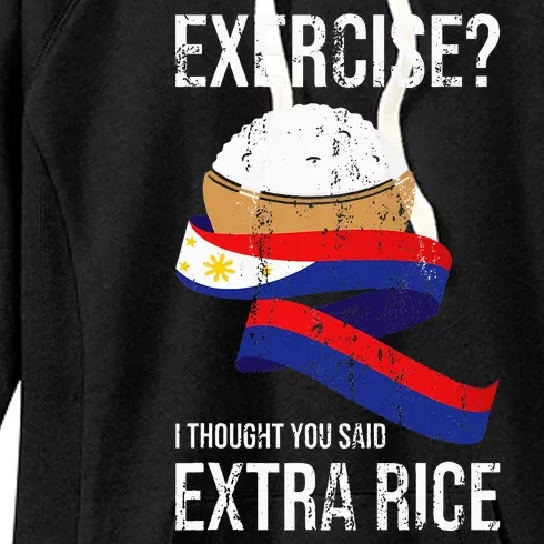 Funny Extra Rice Filipino Pinoy Filipina Pinay Philippines Women's Fleece Hoodie