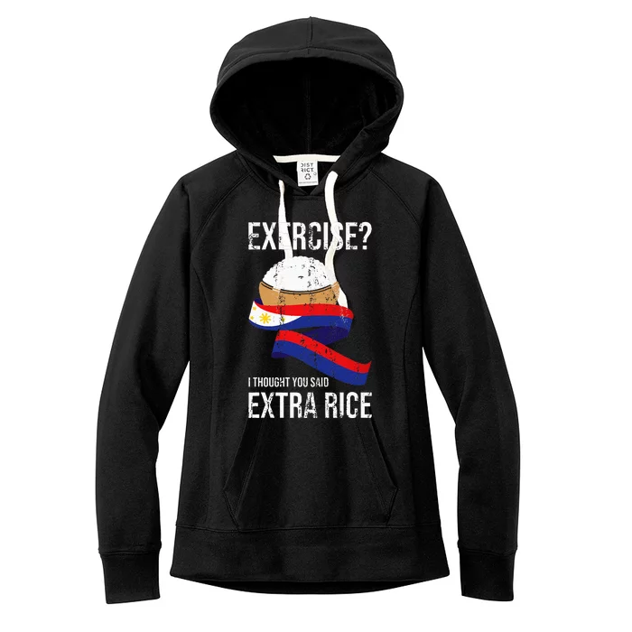 Funny Extra Rice Filipino Pinoy Filipina Pinay Philippines Women's Fleece Hoodie