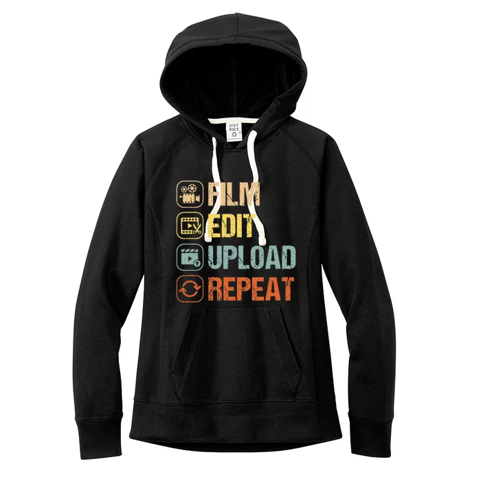 Film Edit Repeat Cinematographers Movie Maker Filmmaker Women's Fleece Hoodie