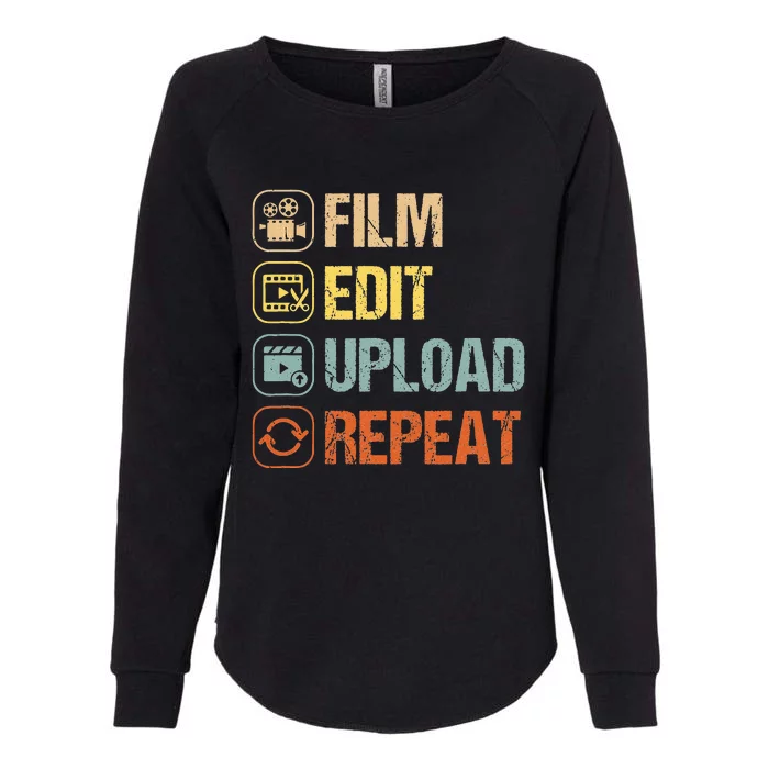 Film Edit Repeat Cinematographers Movie Maker Filmmaker Womens California Wash Sweatshirt