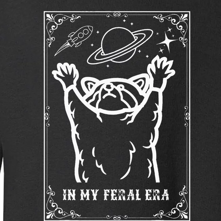 Feral Era Raccoon Cosmic Adventure Toddler Sweatshirt