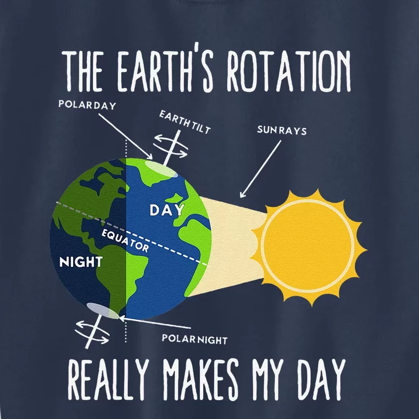 Funny Earth Rotation Earth Day Science Teacher Kids Sweatshirt