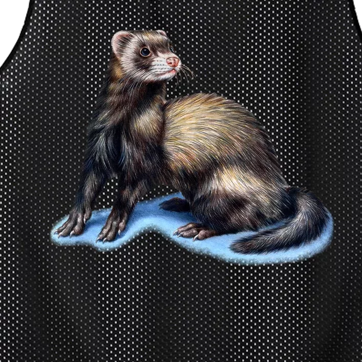 Ferret Wildlife Mesh Reversible Basketball Jersey Tank