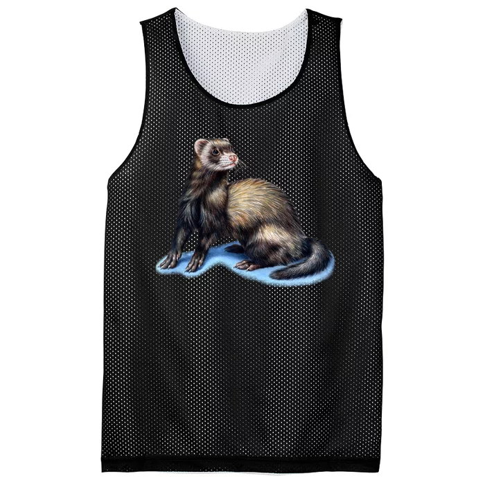 Ferret Wildlife Mesh Reversible Basketball Jersey Tank