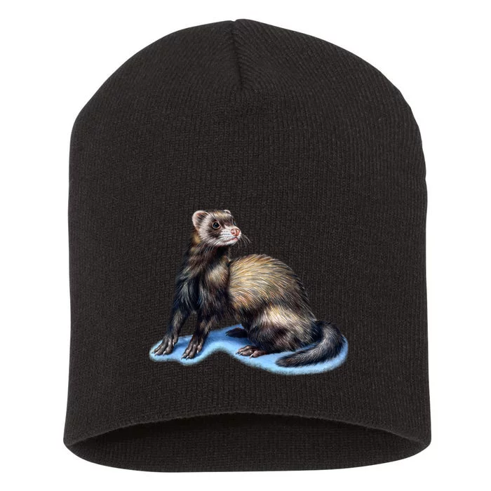 Ferret Wildlife Short Acrylic Beanie