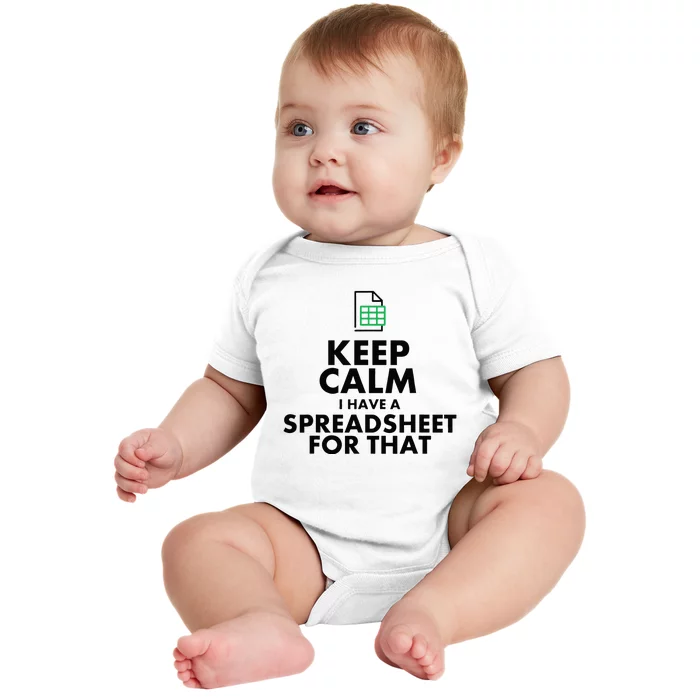 Funny Excel Spreadsheets Lover Gift Accountant Baby Bodysuit