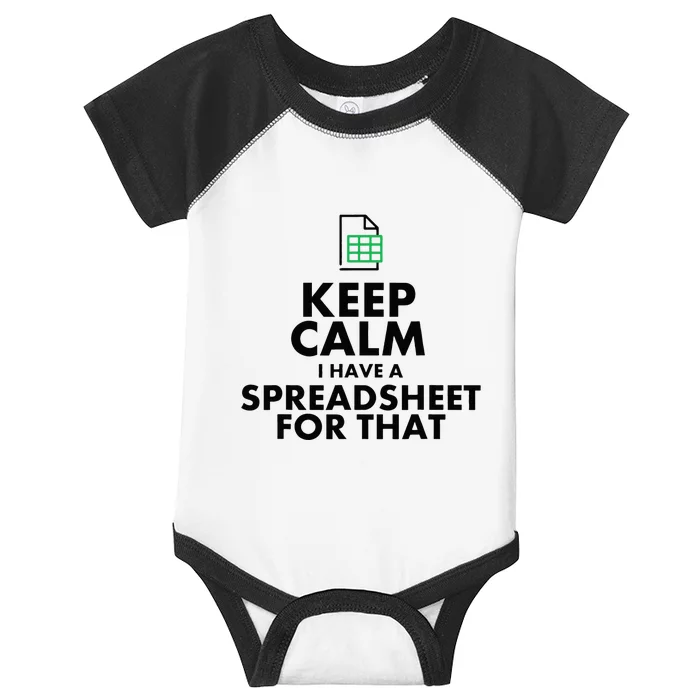 Funny Excel Spreadsheets Lover Gift Accountant Infant Baby Jersey Bodysuit