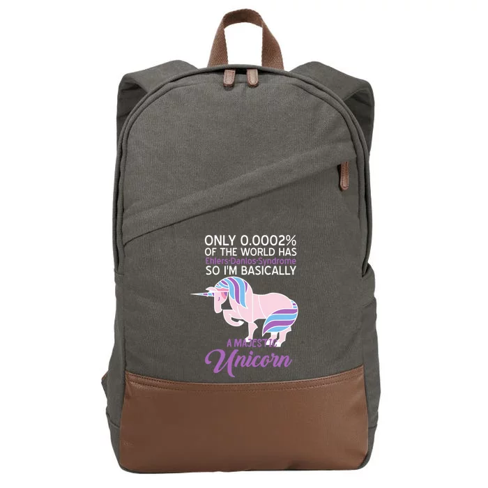 Funny Ehlersgiftdanlos Syndrome Awareness Unicorn Lover Humor Gift Cotton Canvas Backpack