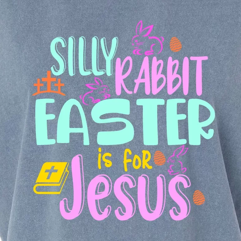 Funny Easter Sunday Silly Rabbit Easter Is For Jesus Garment-Dyed Women's Muscle Tee