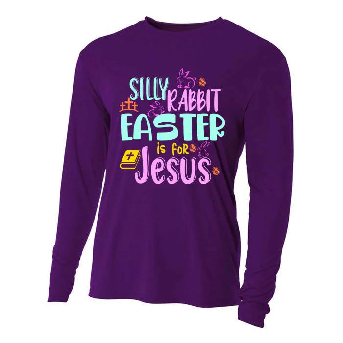 Funny Easter Sunday Silly Rabbit Easter Is For Jesus Cooling Performance Long Sleeve Crew