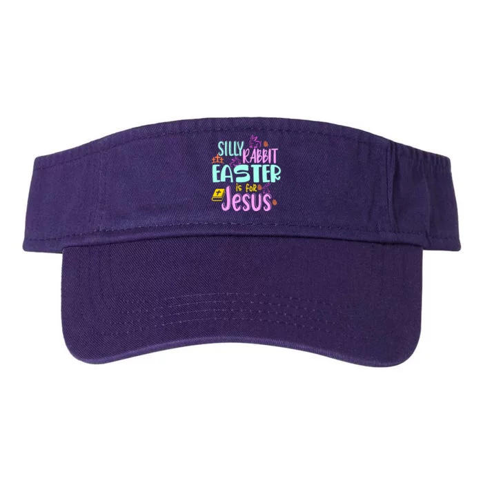 Funny Easter Sunday Silly Rabbit Easter Is For Jesus Valucap Bio-Washed Visor