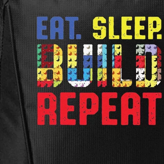 Funny Eat Sleep Build Repeat Building Funny Builders City Backpack